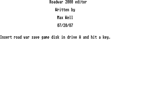Roadwar 2000 Editor — screenshot 1